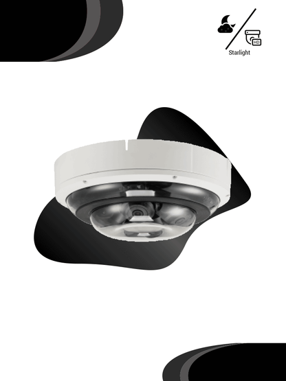 DAHUA IPC-PDBW5831-B360 - Cámara IP Domo Multisensor Panorámico  con 4 sensores de 2MP que brindan una imagen panorámica de 8MP en total. Lentes motorizados 2.7-12 mm  H.265+  IR 30m  MicroSD  resistente IP67/IK10. #Panorámicas #MV