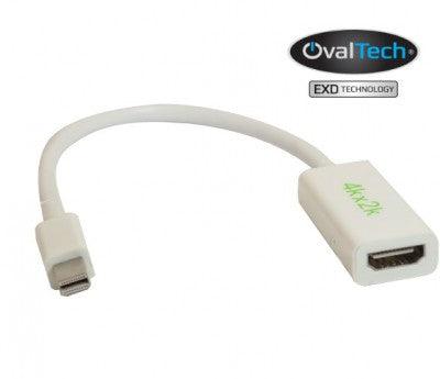 Adaptador Mini DisplayPort  a HDMI (2K / 4K) OVALTECH OVMDP-HDMI
