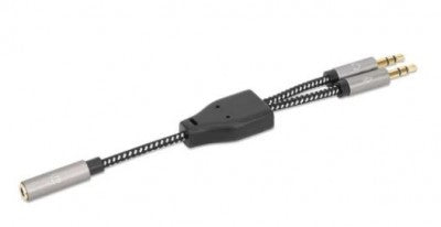 Adaptador Auxiliar 3.5 mm 2 a 1 MANHATTAN 356121