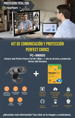 Kit Cámara Web + Antivirus PERFECT CHOICE PC-990055