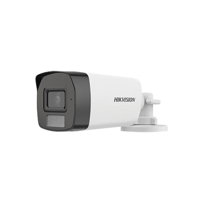 [Dual Light + ColorVu] Bala TURBOHD 3K (5 Megapixel) / Lente 2.8 mm / 40 mts IR + 40 mts Luz Blanca  / Gran Angular 104.5° / Exterior IP67 / Micrófono Integrado / dWDR / 4 Tecnologías