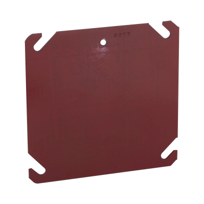 Tapa Cuadrada Para Caja Galvanizada de 4" / Color Rojo.