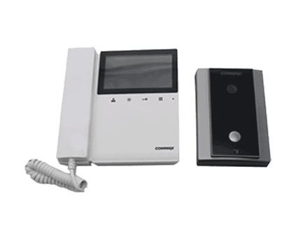 COMMAX CDV43K2DRC4LN - Kit de videoportero Commax a color con monitor de 4.3 pulgadas y auricular  frente de calle  comunicación con audio y video  función de apertura de puerta no requiere configuración