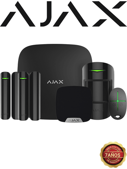 AJAX KIT RESIDENCIAL B- Panel de alarma Hub2Plus conexión Ethernet / WiFi / LTE  APP “AJAX PRO” iOS