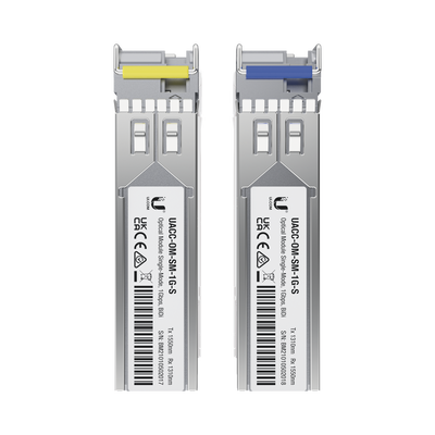 UFiber Módulo SFP  transceptor MiniGibic MonoModo 1.25 Gbps  distancia 3km  Simplex  un conector LC  incluye 2 tranceptores