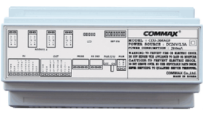 COMMAX CCU204AGF - Distribuidor para panel de audio modelo DR2AG  conecta hasta 4 Intercomunicadores o auriculares AP2SAG  conexión a 2 hilos  alimentación con fuente RF2A  solución