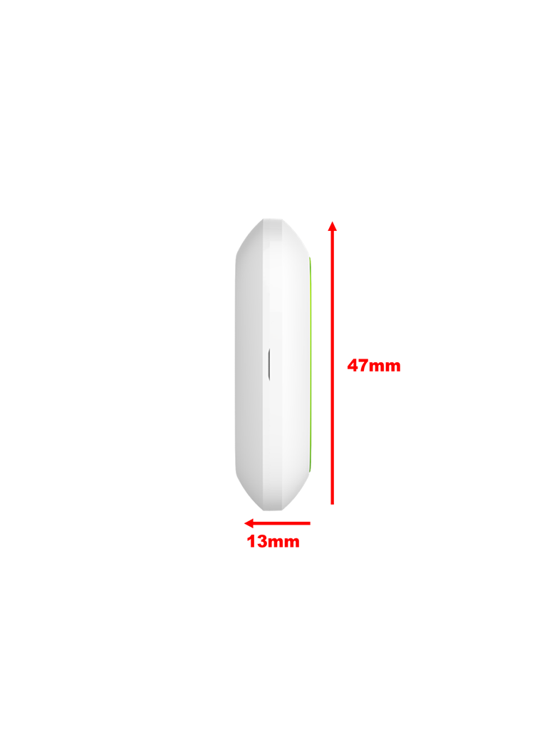 AJAX  Button W - Botón  inteligente  multifuncional.    Botón de pánico / Control de dispositivos de automatización / Silenciar alarmas de detectores de incendios. Color Blanco (28203.26.WH3)