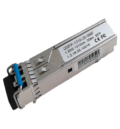 DAHUA GSFP-1310-20-SMF Módulo óptico Gigabit/ Doble fibra monomodo/ Puerto LC/ Envío de 1310nm y recepción de 1310nm/ Distancia de transmisión hasta 20 km