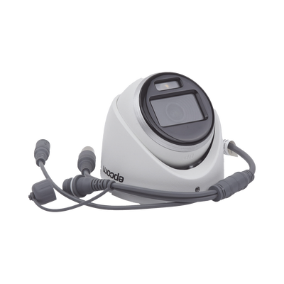 Turret TURBOHD 2 Megapixeles (1080p) / Imagen a color 24/7 / Lente 2.8 mm / METAL / Luz Blanca 20 mts / Exterior IP67 / TVI-AHD-CVI-CVBS / dWDR