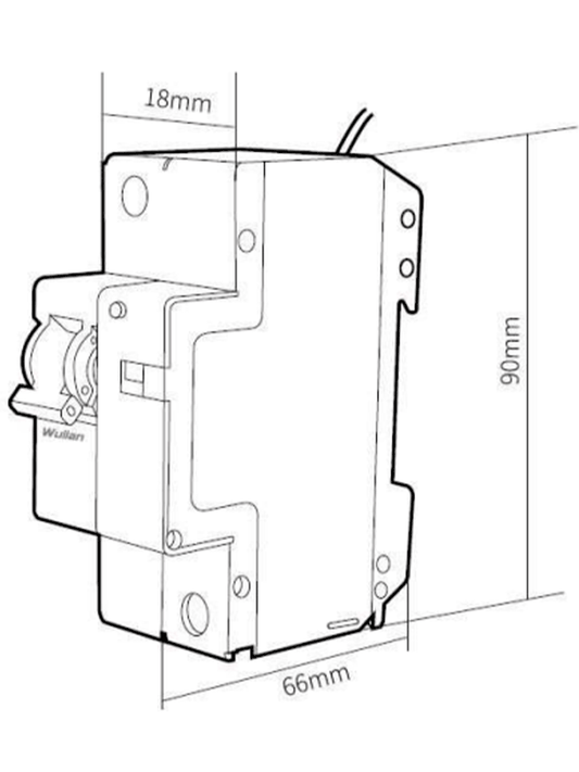 WULIAN SMARTAIRSWITCH - Pastilla Térmica Inteligente / 30 Amp / Medidor de Consumo / Administracion y control desde celular a traves de APP/ Requiere Brain para comunicacion por Zigbee