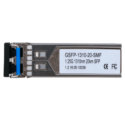 DAHUA GSFP-1310-20-SMF Módulo óptico Gigabit/ Doble fibra monomodo/ Puerto LC/ Envío de 1310nm y recepción de 1310nm/ Distancia de transmisión hasta 20 km