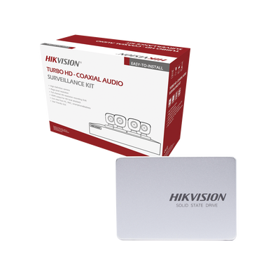 Kit TurboHD 1080p + SSD de 512 GB / DVR 4 canales / 4 Cámaras Bala ColorVu / Fuente de Poder / Accesorios de Instalación