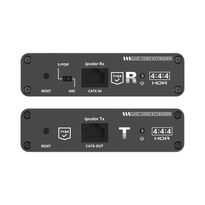 Kit Extensor HDMI hasta 700 metros con Conexión en Cascada / 4K @ 60 Hz/ 70 metros PTP con Cat 6  6a y 7 / IPCOLOR / CERO LATENCIA / SIN COMPRIMIR / Salida Loop / IR bidireccional / Puerto S/PDIF / Soporta ARC / Soporta 10 TT-676-Rx.