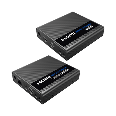 Kit Extensor HDMI hasta 700 metros con Conexión en Cascada / 4K @ 60 Hz/ 70 metros PTP con Cat 6  6a y 7 / IPCOLOR / CERO LATENCIA / SIN COMPRIMIR / Salida Loop / IR bidireccional / Puerto S/PDIF / Soporta ARC / Soporta 10 TT-676-Rx.