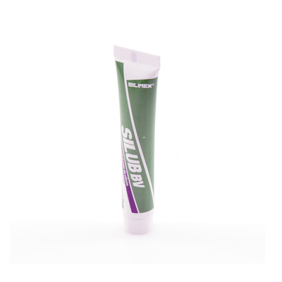 Lubricante de silicón dieléctrico de baja viscosidad  soporte de -10 hasta 80ºC  no daña plásticos  tubo 28grs