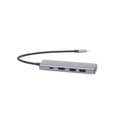 HUB USB-C Multifuncional   a  HDMI 4K@60Hz / HDCP2.2 / HDR10/3D / 2 Puertos USB3.0 / Lector de Tarjetas SD+TF (Uso Simultáneo) / USB C PD 100W / 6 en 1