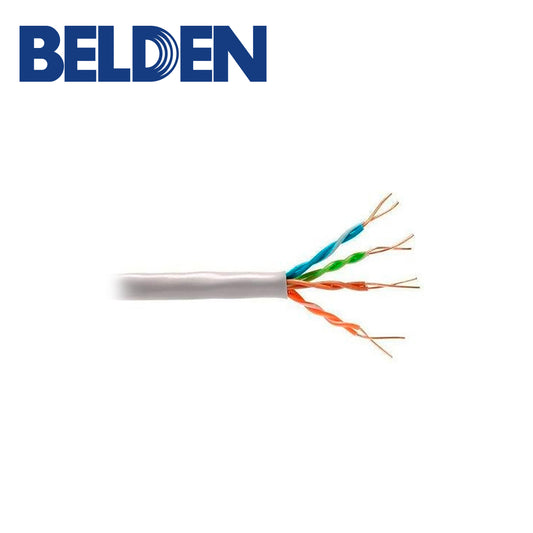 CABLE UTP CAT6A BELDEN 10GXW12 0081000 / INTERIOR / GRIS / 500MHZ / 4 PARES / 23 AWG / FORRO PVC / CMR / CERTIFICABLE / BOBINA / 1 000 PIES 305 METROS