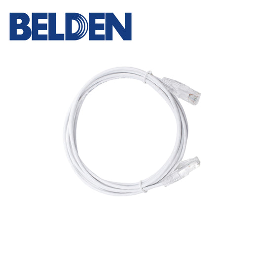 PATCH CORD DIAMETRO REDUCIDO UTP CAT6A BELDEN CAD1109010 / INTERIOR / BLANCO / 4 PARES / 28 AWG / FORRO PVC / CMR / 10 PIES 3 METROS