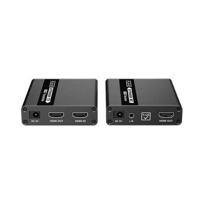 Kit extensor KVM (HDMI y USB) | 40m 4k@30Hz 40m | 1080P@60Hz | Cat 6  6a y 7 | CERO LATENCIA | HDR | Salida Loop | Uso 24/7 | Salida de audio de 3.5mm | Transmite el Video y Controla tu DVR vía USB a distancia.
