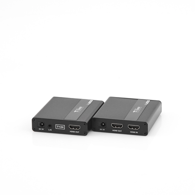 Kit extensor KVM (HDMI y USB) | 40m 4k@30Hz 40m | 1080P@60Hz | Cat 6  6a y 7 | CERO LATENCIA | HDR | Salida Loop | Uso 24/7 | Salida de audio de 3.5mm | Transmite el Video y Controla tu DVR vía USB a distancia.