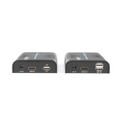 Kit extensor KVM (HDMI y USB) hasta 120 metros / Resolución 1080P @ 60 Hz/ Soporta Cables de red STP y UTP CAT5/5E/6 /  HDMI 1.3 / HDCP 1.2 / PCM / Transmite el Video  Mouse  Teclado y Controla tu DVR vía USB a distancia