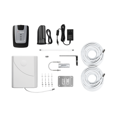 KIT de Amplificador de Señal Celular Home Room  especial para Datos 4G LTE  3G y Voz. Mejora la señal en áreas de hasta 140 metros cuadrados.