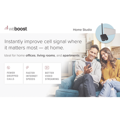 KIT de Amplificador de Señal Celular Home Studio/ Datos 2G  3G  4G / Llamadas / Mejora la señal para cubrir 60 m² como una habitación  casa pequeña o departamento.