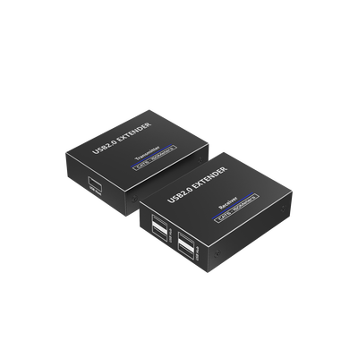Kit EXTENSOR USB 2.0 de 4 Puertos para Distancias de Hasta  150 m / Soporta USB 2.0  USB 1.1 y USB 1.0 / UTP Cat 5e/6/6a/7 / Soporta Switch Gigabit / Ideal para Cámaras WEB  Impresoras  Escáner  Memorias  Mouse  etc.
