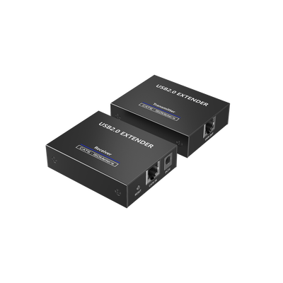 Kit EXTENSOR USB 2.0 de 4 Puertos para Distancias de Hasta  150 m / Soporta USB 2.0  USB 1.1 y USB 1.0 / UTP Cat 5e/6/6a/7 / Soporta Switch Gigabit / Ideal para Cámaras WEB  Impresoras  Escáner  Memorias  Mouse  etc.
