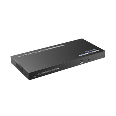 Kit Divisor y Extensor HDMI / Divide 1 Fuente HDMI a 8 Pantallas / Extiende la señal HDMI hasta 70 m / Resolución 4K @ 60 Hz/ Cat 6/6a/7 / IPCOLOR / CERO LATENCIA / Uso 24/7 / Puerto S/PDIF / EDID / RS232 / Salida Loop / Alimente solo el Tx