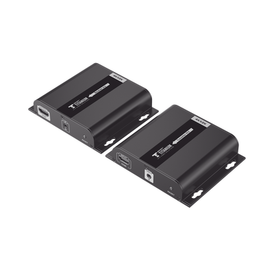 Kit Extensor HDMI para distancias de 120 metros / Resolución 4K @ 30Hz / Cat 6 / Soporta conexión Uno a Uno y Uno a Muchos / Soporta hasta 253 Rx / Baja Latencia / Uso 24/7 / Soporta HDbitT / Compatible con Switch Gigabit