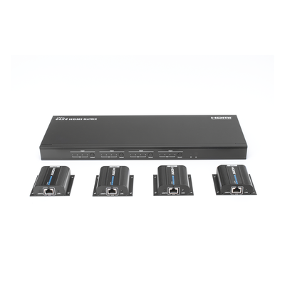 MATRICIAL Y EXTENSOR DE VIDEO HDMI 4 x 4 / 4 Entradas HDMI / 4 Salidas HDMI Loop / 4 Salidas RJ45 para Extender la señal 40 metros por salida  /  1080 @ 60Hz / Conmutación por RS232  Control Remoto o Ethernet.