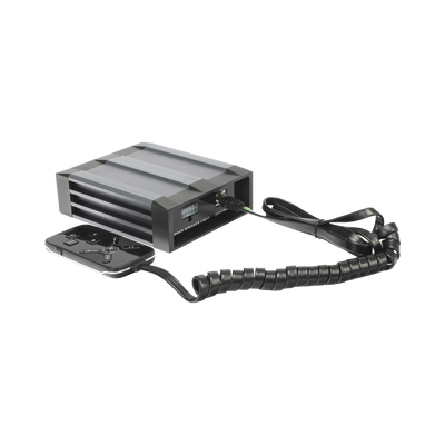 Sirena Vehicular de 100W de Potencia  Con Controlador Unimando Para Tonos  2 Salidas Auxiliares y Microfono