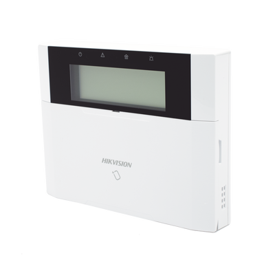 (AX HYBRID PRO) Teclado Compatible con el Panel Hybrid Pro Hikvision DS-PHA64-LP y DS-PHA64-LP(B) / Pantalla LCD / 2 zonas cableadas / 1 salida de alarma / 64 Llaveros