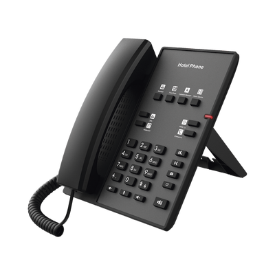 Teléfono IP para Hotelería  profesional con 8 teclas programables para servicio rápido  plantilla personalizable con PoE