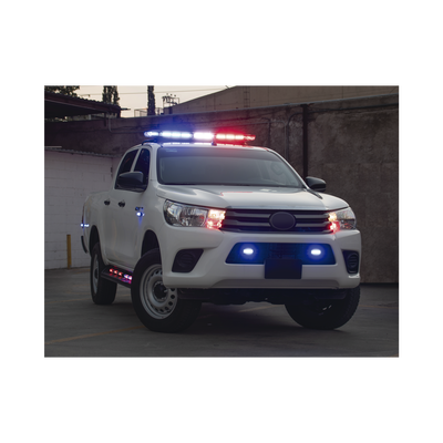 Barra de luces de 47" rojo/azul  88 LED  con control de tráfico en color ámbar  ideal para equipar unidades de seguridad publica