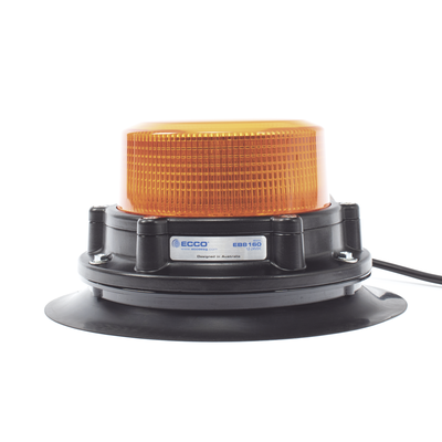 Baliza LED de Uso Rudo  Color Ámbar  Con Montaje Magnético y de Succión  IP69K