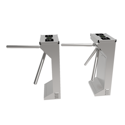 (MOTORIZADO  SIN CONTACTO) Torniquete Industrial en Acero Inoxidable  Bidireccional  USO RUDO  Espacio para Lectora de Proximidad