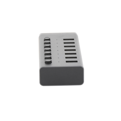 HUB de 7 Puertos USB 3.0  / 4 puertos de Carga Inteligente / Interruptor Individual / Indicadores LED / USB 3.0 a 5Gbps / 1 USB-C Hembra (solo datos) / Incluye Adaptador de Corriente 12V 2A / 7 en 1