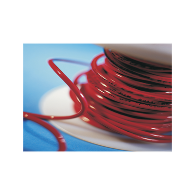 Bobina de 152 Metros de Cable Detector de Calor  Temperatura Fija 68 grados Celsius  Recubrimiento de Nylon Rojo para Aplicaciones en Exterior  con Guía Acerada