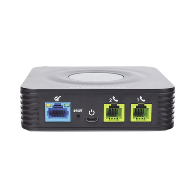 Adaptador para teléfono analógico (ATA) de 2 puertos FXS  diseñado para conectar sus dispositivos analógicos a una red VoIP