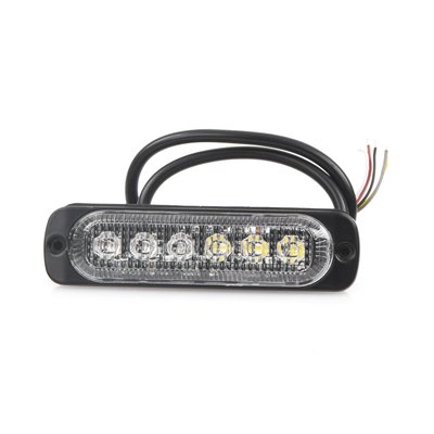 Luz direccional con 6 LEDS  color ambar/claro  12-24 Vcc