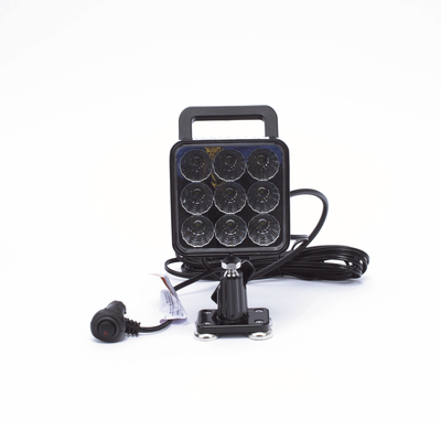 Lámpara de trabajo de 9 led  montaje giratorio magnético  12-24 Vcc  1300 Lumenes
