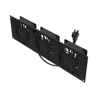 Kit de 3 Ventilador 110 Vca (12 x 12 cm) con Clavija 5-15P. Para instalación en Postes Rack