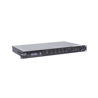 Amplificador Mezclador | 120W RMS | Sistema 100V y Baja Impedancia | MP3 | Tuner | Bluetooth | Música ambiental y Voceo