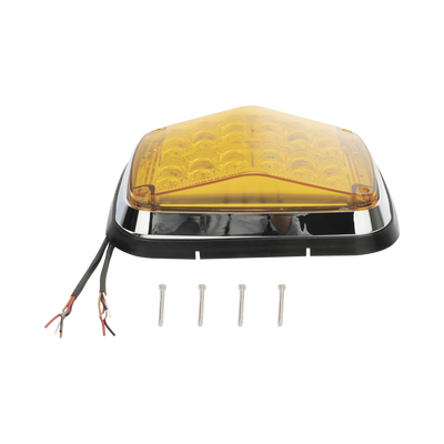 Luz de advertencia de 8 X 6"  Color Ámbar  SAE   IP67  Ideal para Ambulancias