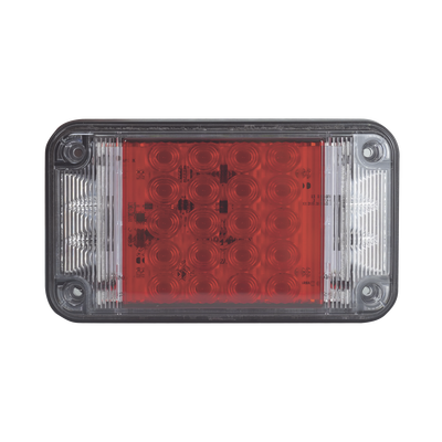 Luz de Advertencia de 7X4"  Color Rojo  Con Luces de Trabajo  Ideal para Ambulancias