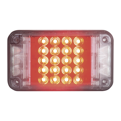 Luz de Advertencia de 7X4"  Color Rojo  Con Luces de Trabajo  Ideal para Ambulancias