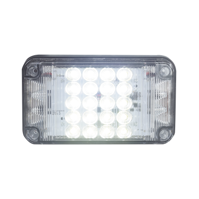 Luz de Advertencia de 7X4"  Color Claro  Con Luces de Trabajo  Ideal para Ambulancias