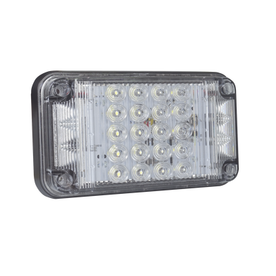 Luz de Advertencia de 7X4"  Color Claro  Con Luces de Trabajo  Ideal para Ambulancias